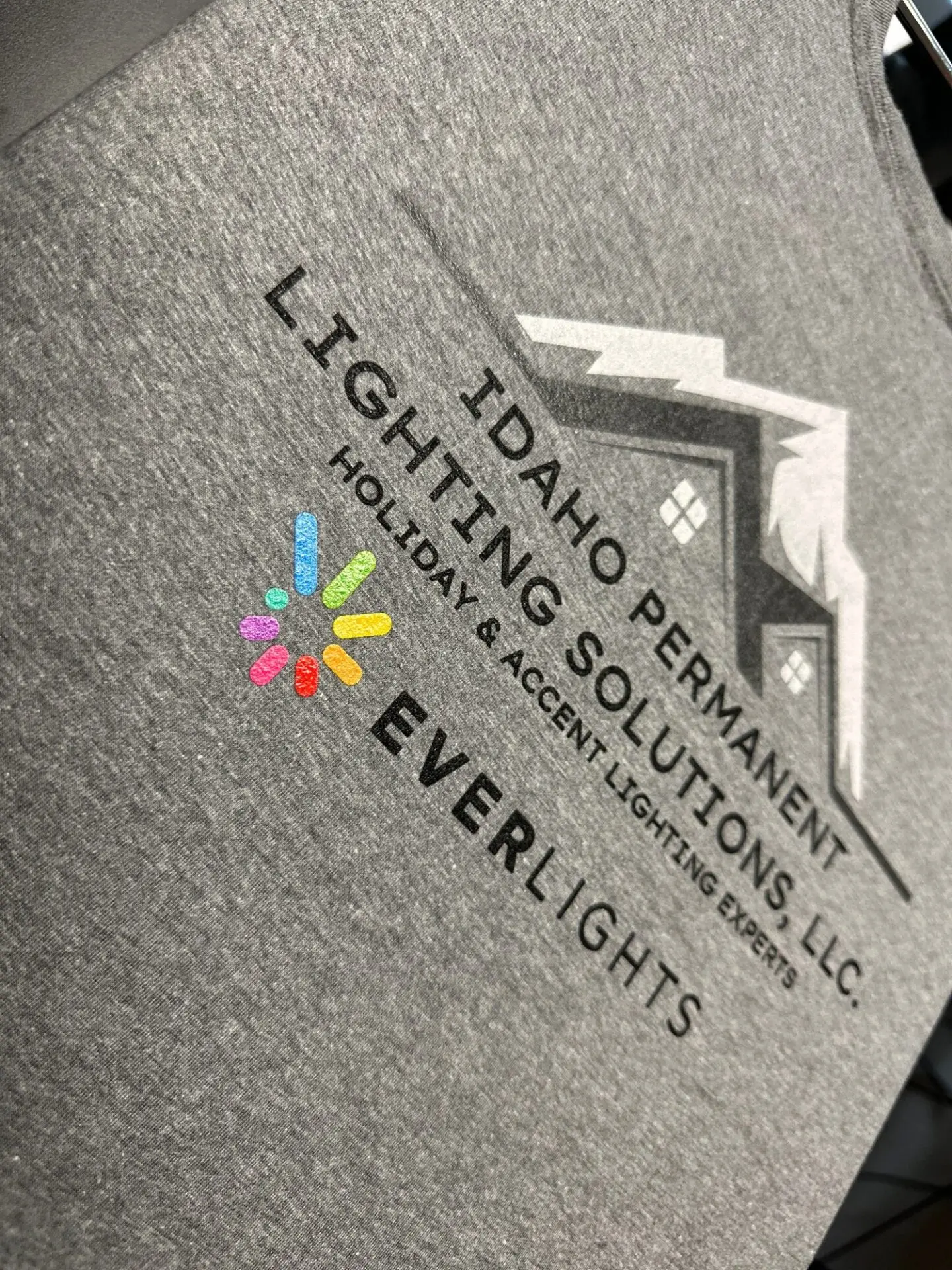 DTG printing on a work shirt for local company