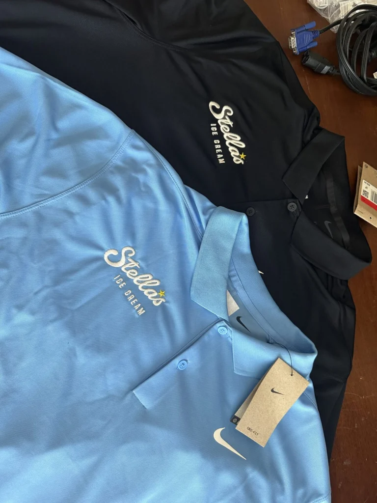 Custom Nike Polo Shirts for Stella's Ice Cream in Nampa