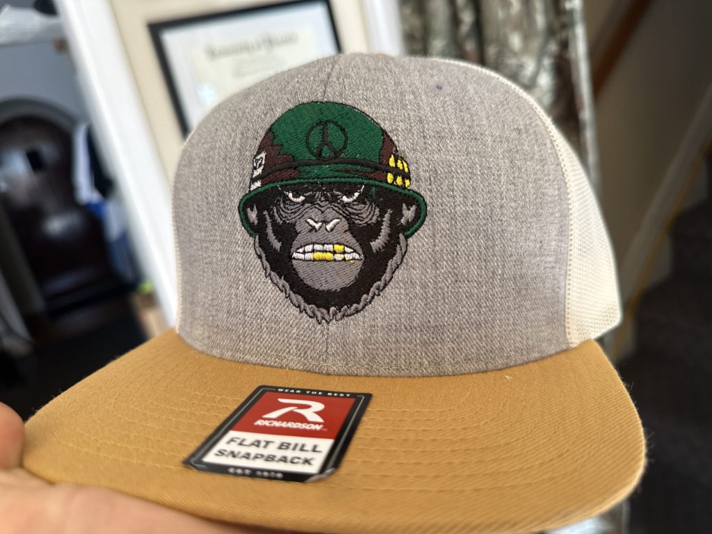 Custom embroidered Richardson baseball cap with an Urban Gorilla design
