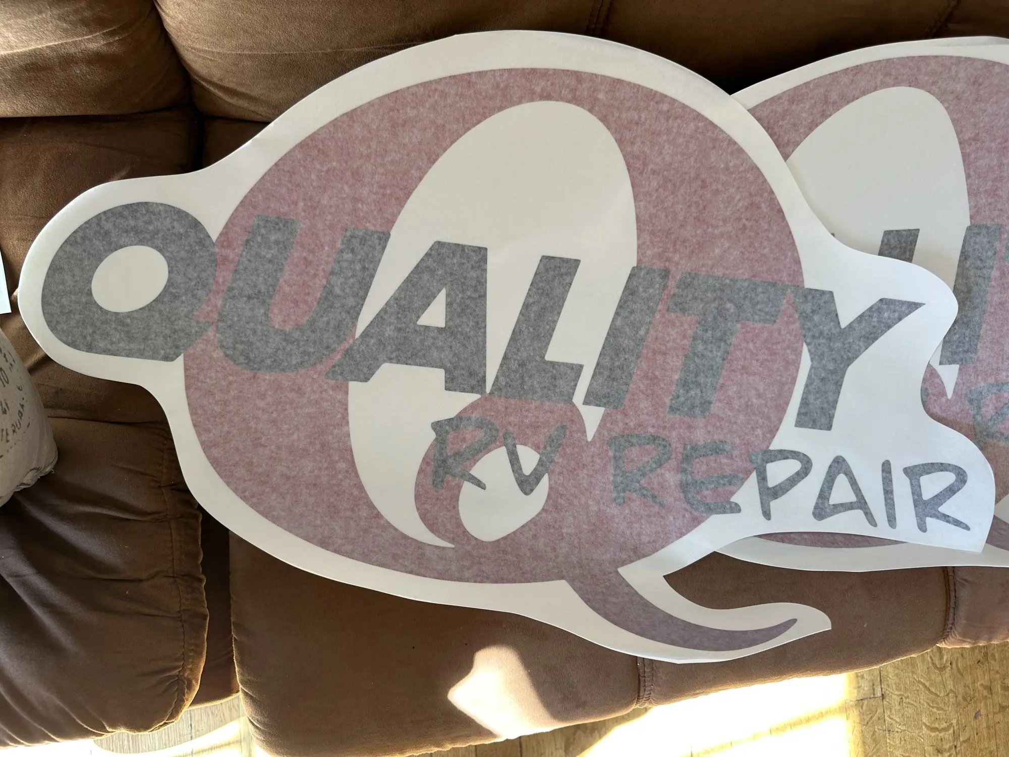 Customized window decals printed in Nampa at The Print Plug