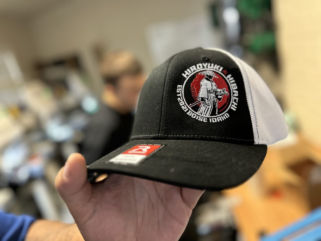 Custom embroidered Richardson hat created for a local martial arts studio in Boise, Idaho
