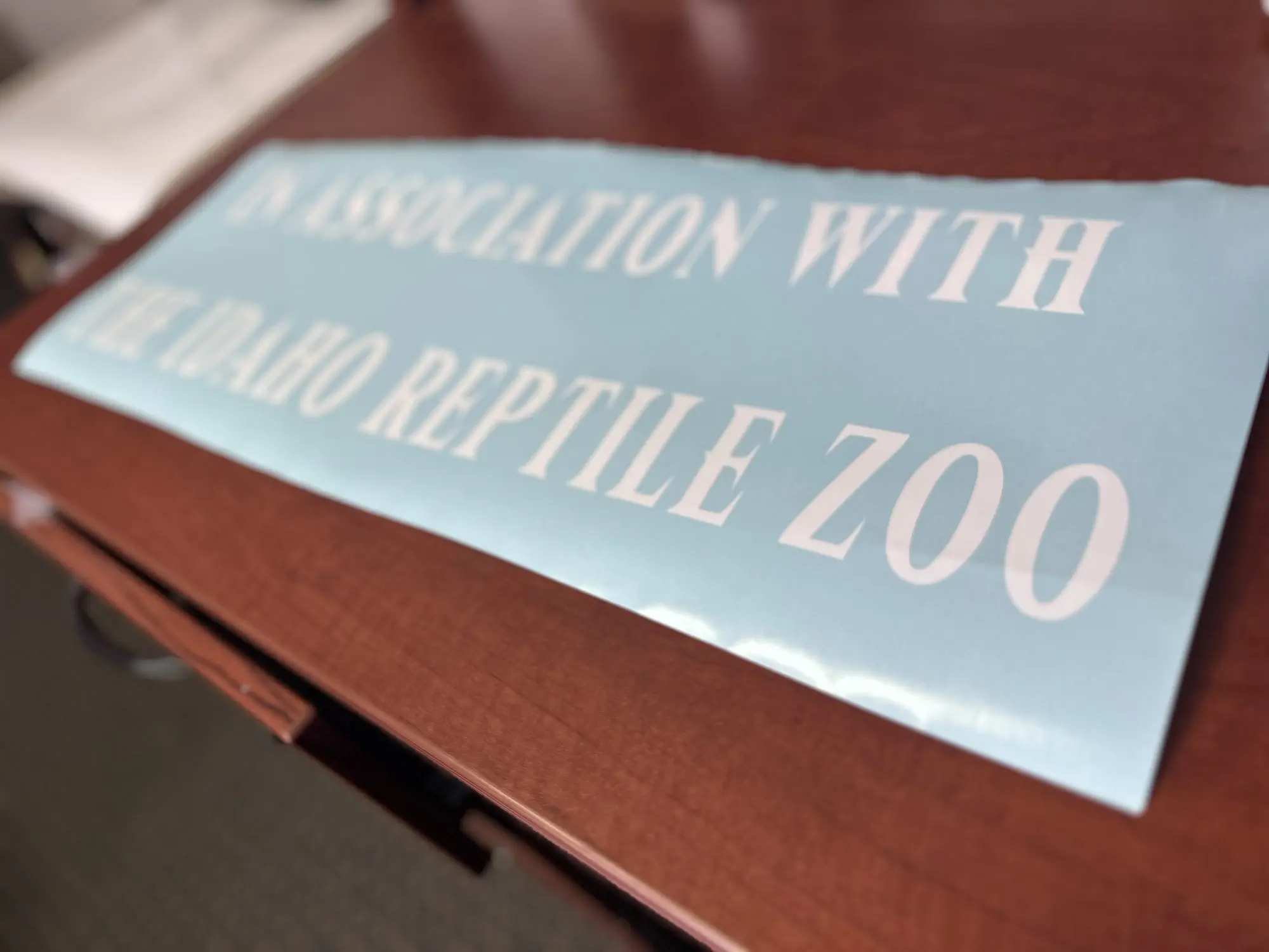 Window decals printed at The Print Plug for local business