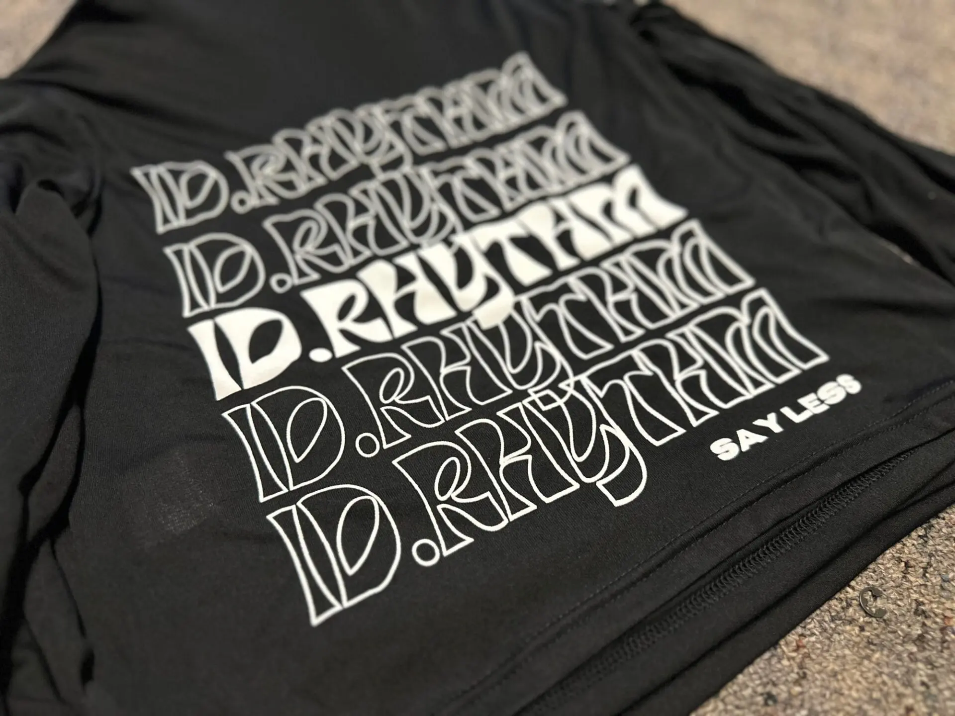 Screen printed design on custom t-shirts at The Print Plug screen printing shop in Nampa