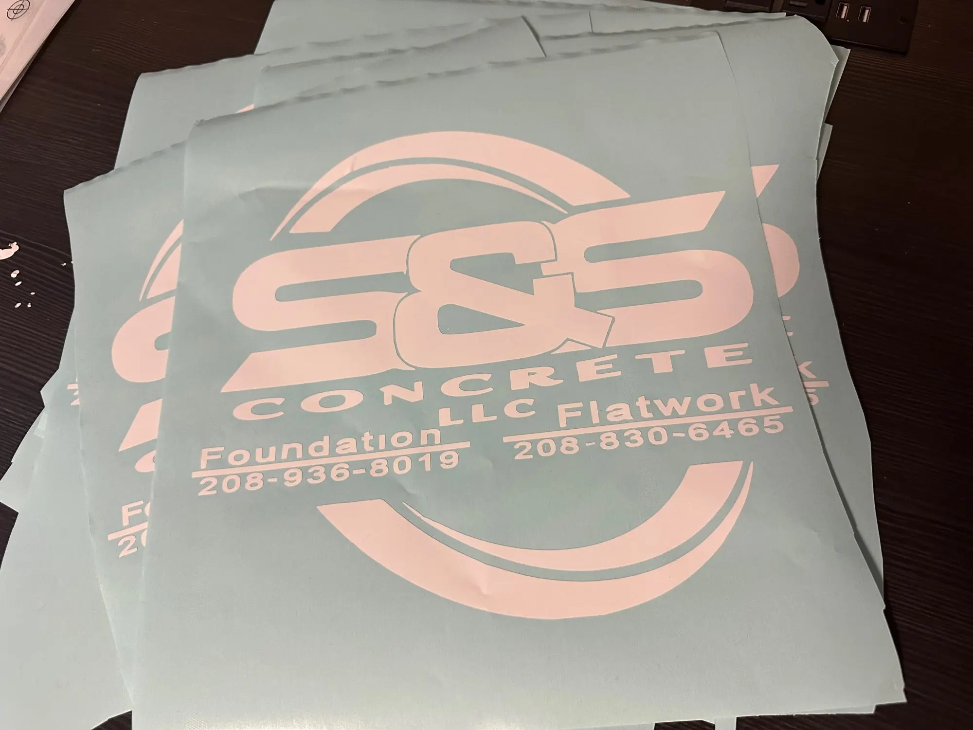 Custom decals for a local business made by The Print Plug in Nampa