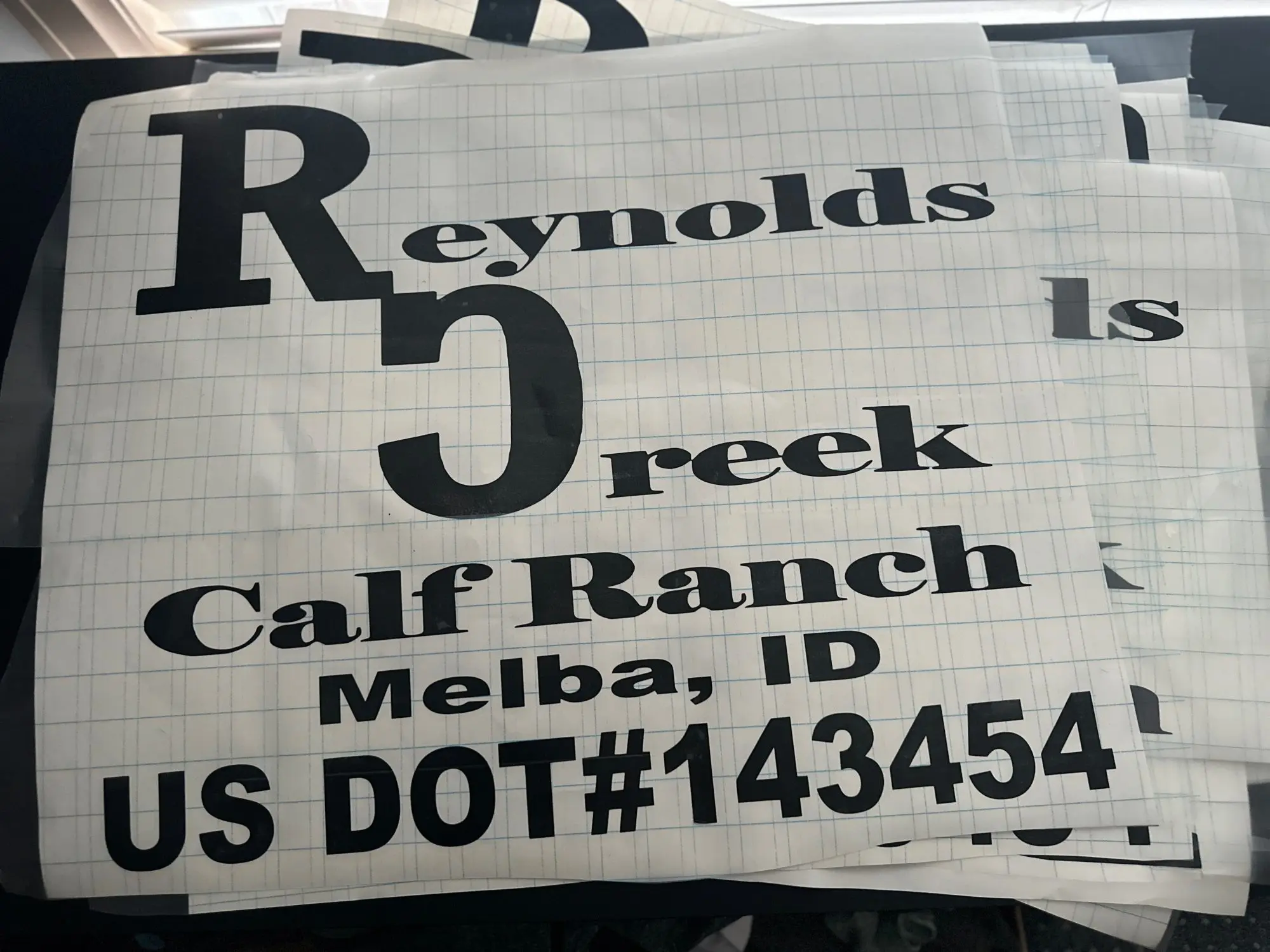 Custom window decal for a local business near Nampa