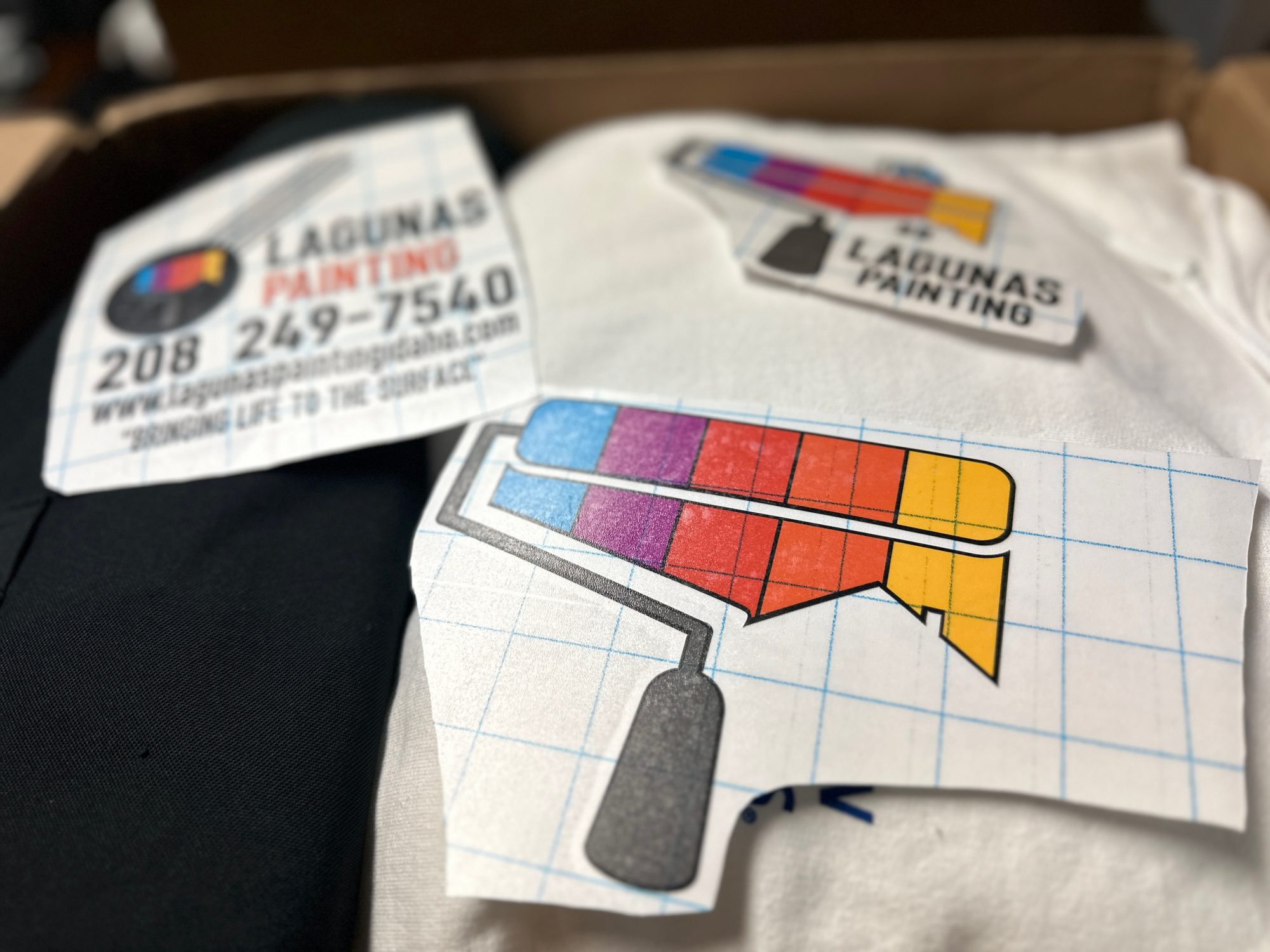 Custom vinyl stickers and decals for a local painting business near Nampa