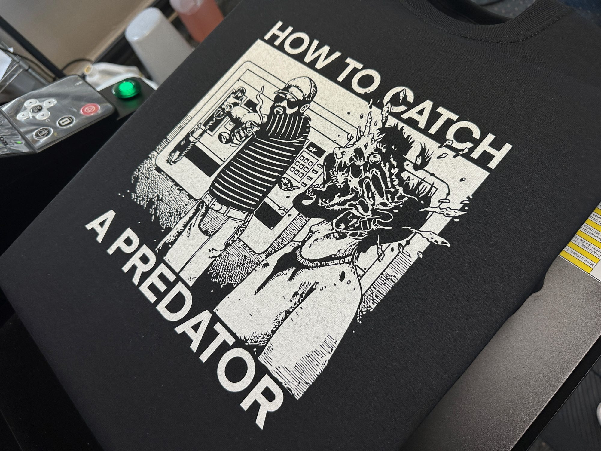 Custom graphic t-shirt with DTG printing of humorous image made by The Print Plug