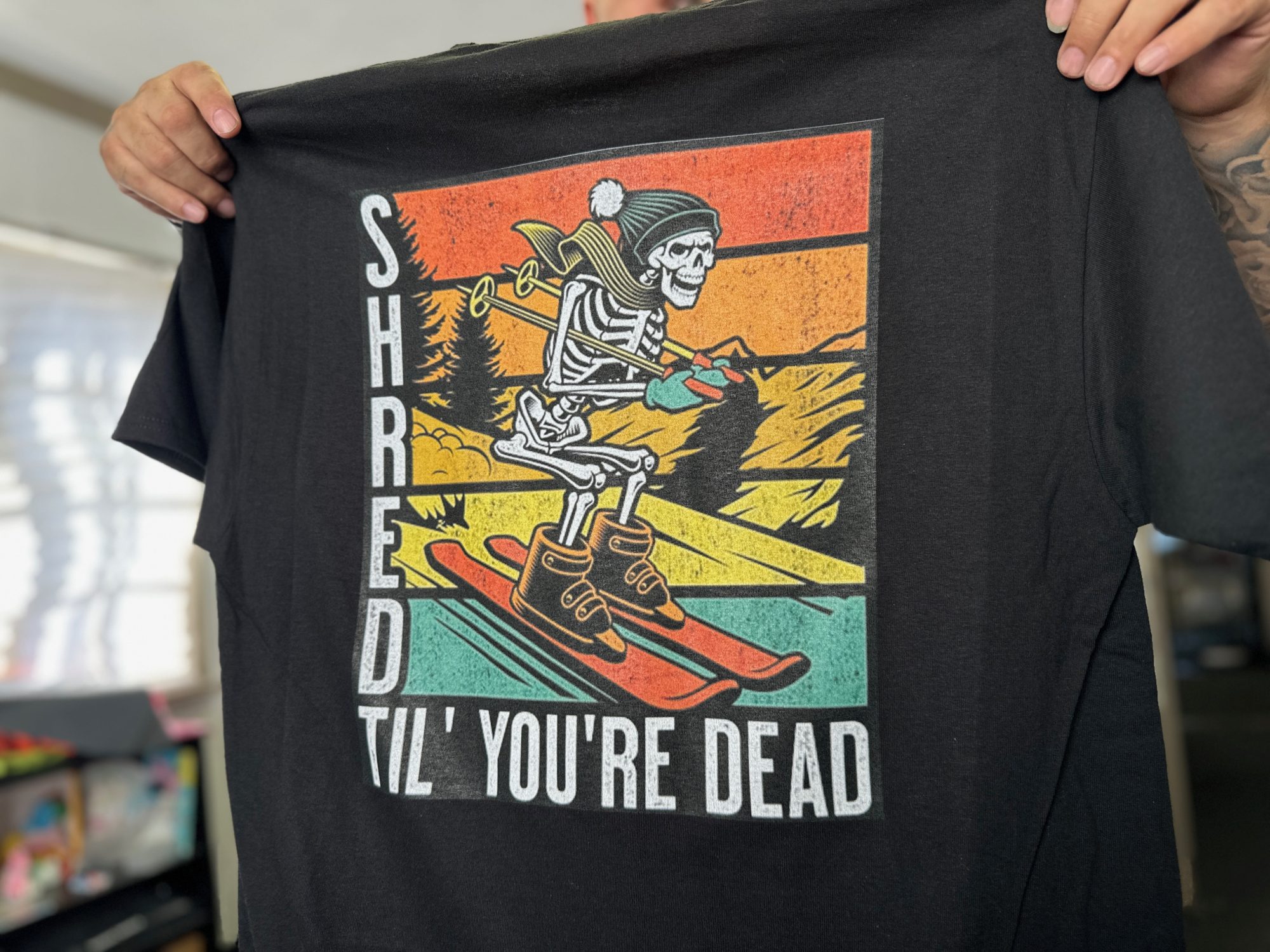 Customized tee shirt with DTG printing from The Print Plug in Nampa