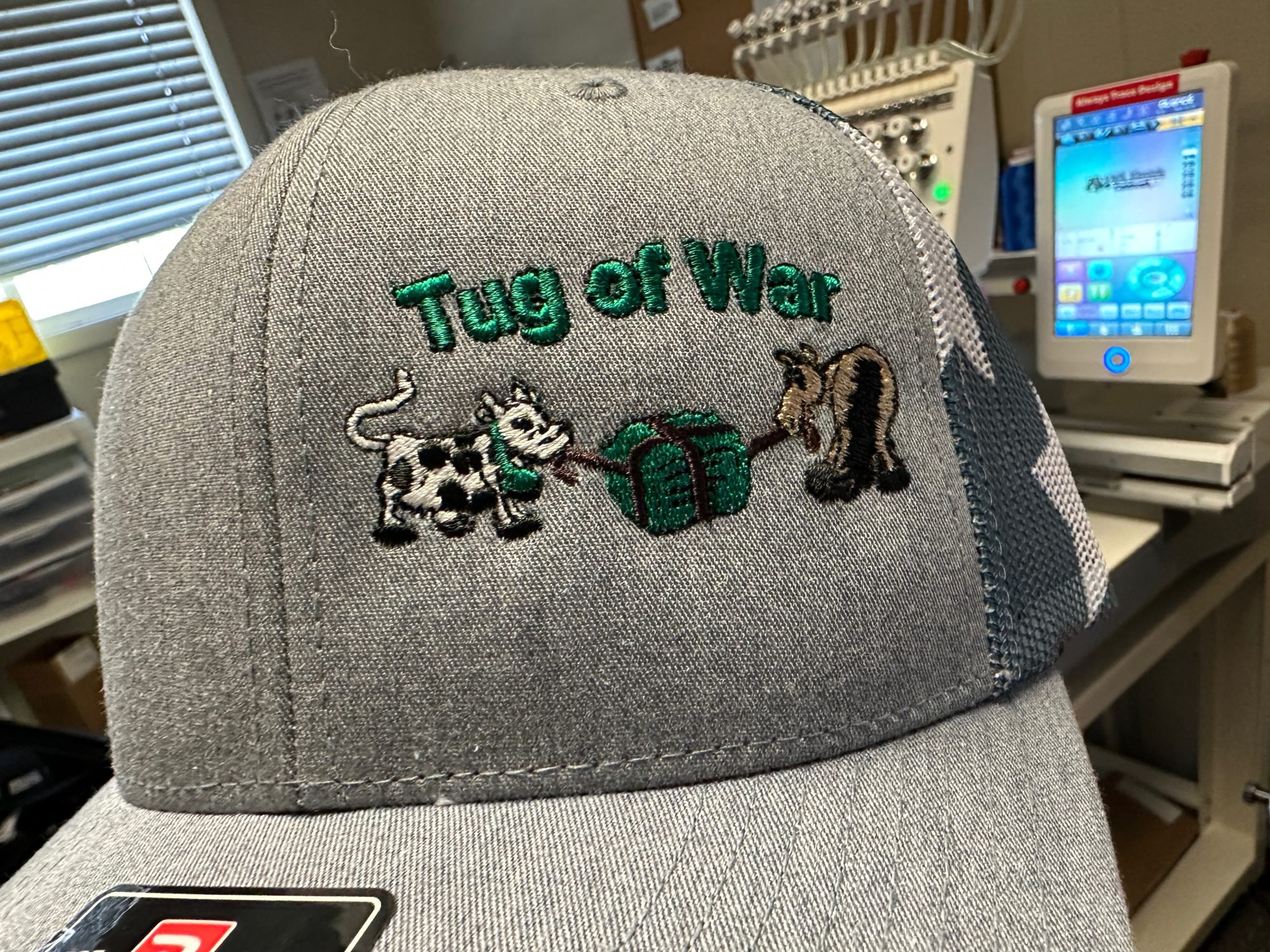 Custom embroidered hat for a local company near Nampa