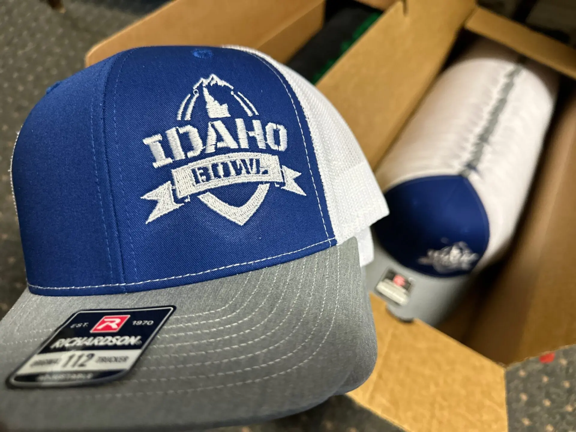 How much does embroidery cost in Nampa? It all depends on the design. Here, a single color logo embroidered onto a denim coat