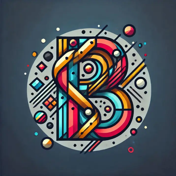 Custom graphic of the letter B