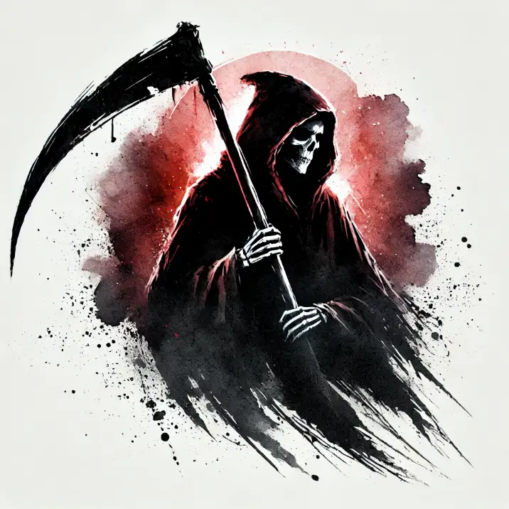 Dark grim reaper graphic design