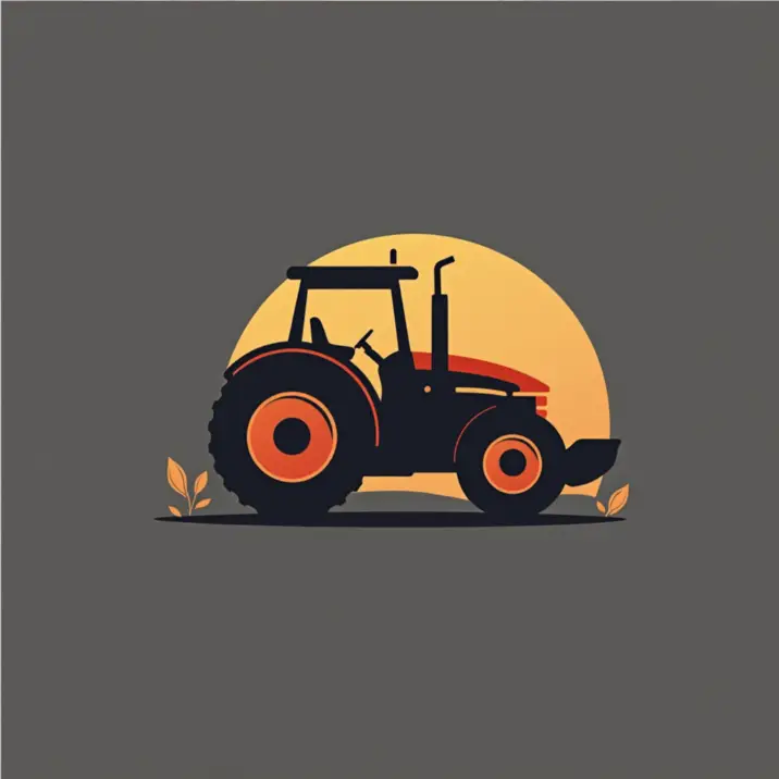 Custom graphic design of a tractor