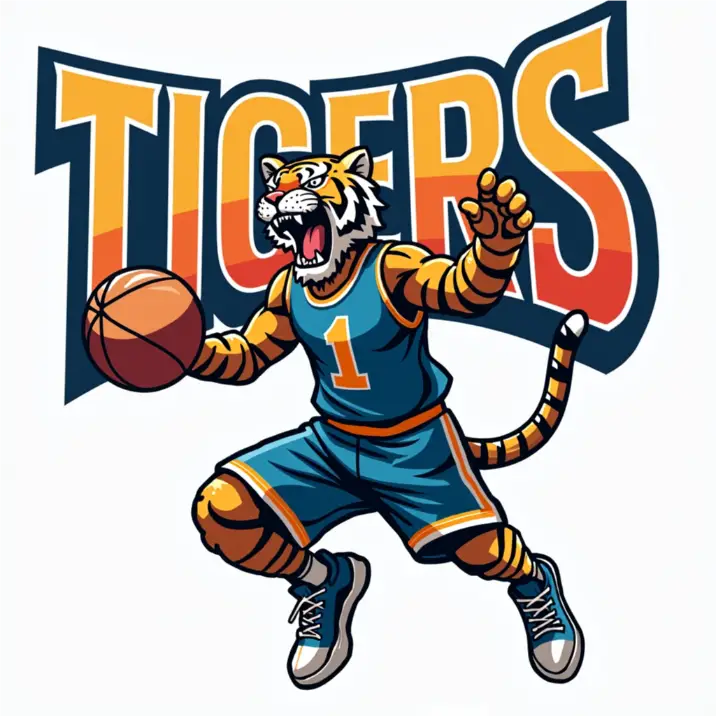 Custom mascot graphic design for local school