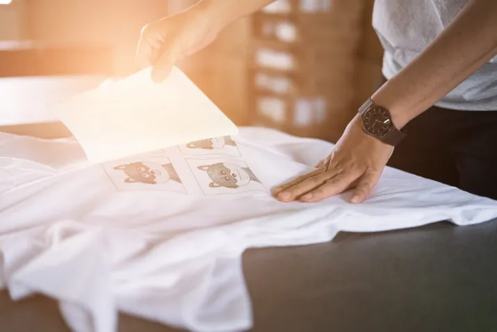 Stock image of going through t-shirts