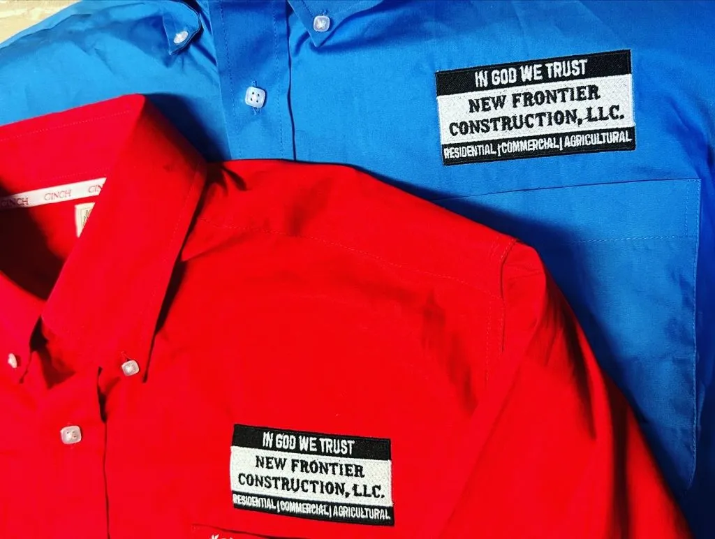 Custom polo embroidery design on multiple color polo shirts