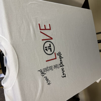 Custom multi-color HTV shirt