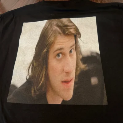 Face printed on a t-shirt