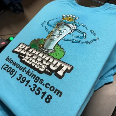 Custom printed t-shirt for local business