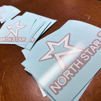 Custom die-cut stickers from The Print Plug in Nampa