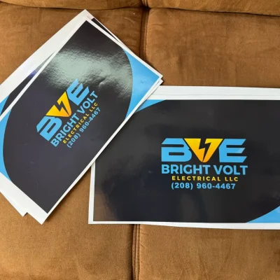 Custom printed business stickers at The Print Plug in Nampa