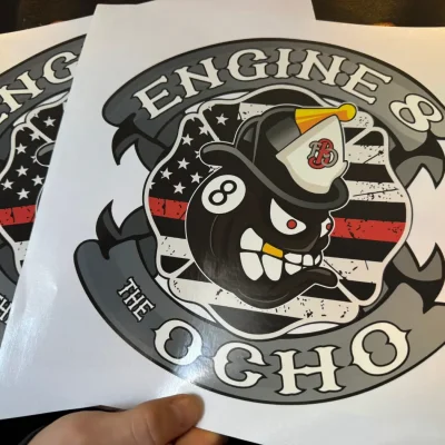 Custom printed sticker from The Print Plug
