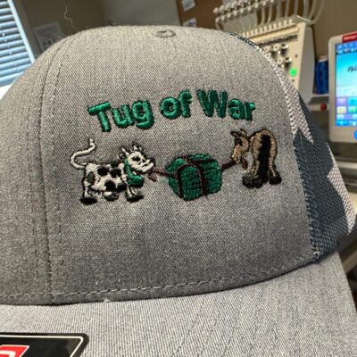 Custom embroidered hat for a local company near Nampa