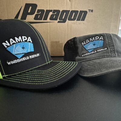 Custom embroidered hats for local business from The Print Plug in Nampa
