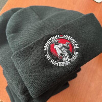 Custom embroidered beanie for a local restaurant in Nampa, Idaho