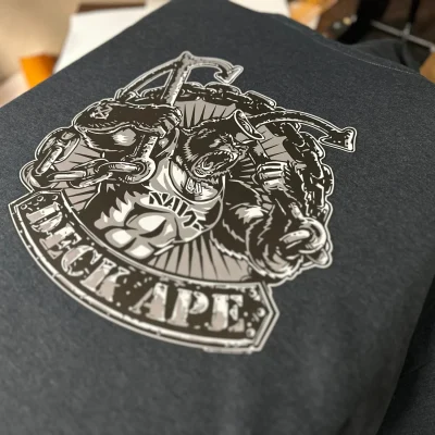 Large custom print on shirt using direct-to-film