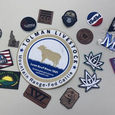 Custom patches displayed at The Print Plug