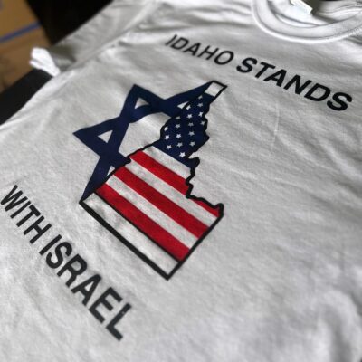 Custom screen printed shirts for a political rally in Boise, Idaho