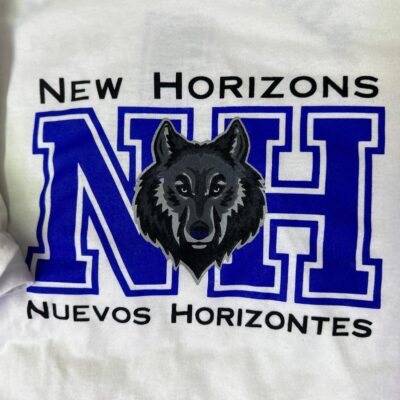 Custom t-shirt for local school from The Print Plug screen printing shop in Nampa