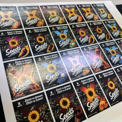 custom stickers being printed at The Print Plug in Nampa