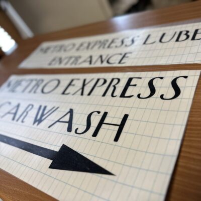 Window decals for storefront business printed at The Print Plug
