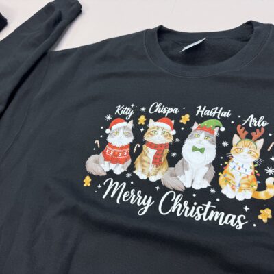 Custom Christmas t-shirts printed in DTF