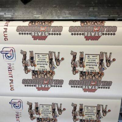 Printed custom HTV t-shirt transfers with full color