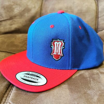 Custom embroidered hat with left panel placement