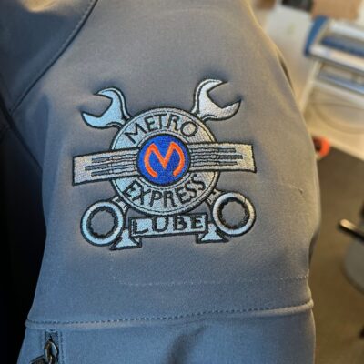 Custom embroidered logo on long sleeve shirts